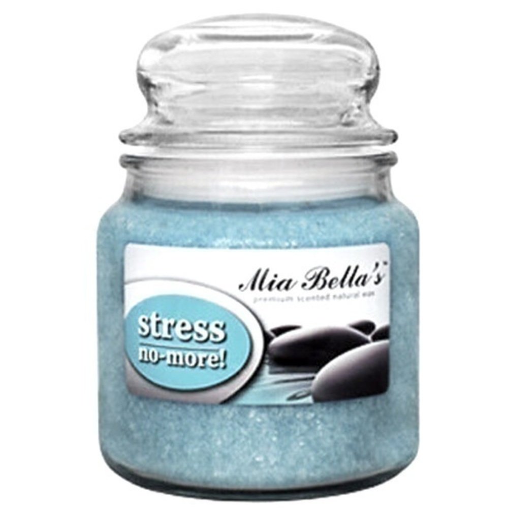 MIA BELLA’S “Stress No-More” 16oz Premium Scented Natural Wax Candle